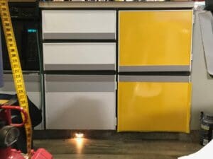 BEFORE & AFTER: Galley cabinet doors