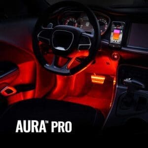 OPT7 Aura PRO Car Interior Lighting Kit Bluetooth Smart-Color LED Strip - 4pc