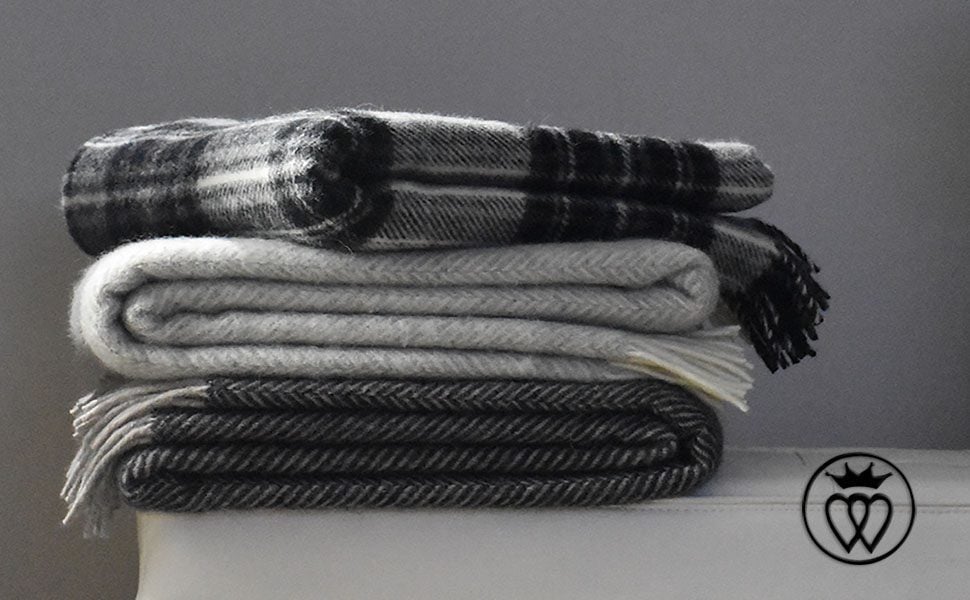 Prince of Scots Highland Tweed Herringbone Throws 