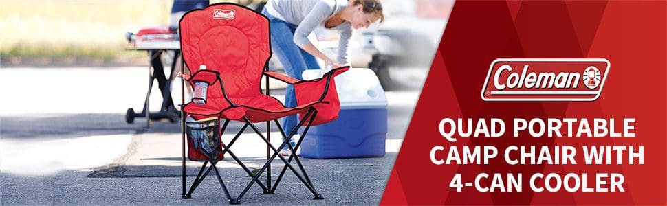 Coleman Quad Portable Camp Chair with 4-can cooler