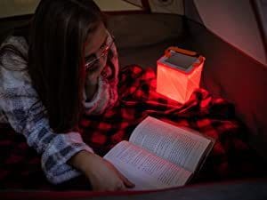 Solar Phone Charger Lantern Dual White Red Lighting