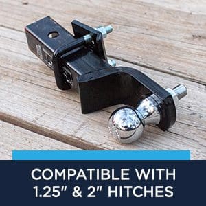 compatible with 1.25 inch and 2 inch hitch receivers