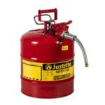 Justrite AccuFlow 5 Gal. Galvanized Steel Type II Red Safety Can