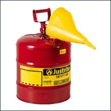 USA made Justrite Type I steel safety can kerosene gasoline diesel funnel Easy to use