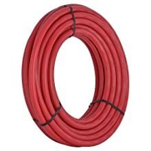 Red PEX bluefin plex with valves ft coiled b crimping tool flex manafold underground recirculation