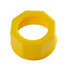 Yellow base cap for EZ-POUR Rigid Spout Replacement Vent Kit for Water Jugs and Pre-2009 Gas Cans