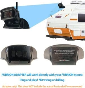 TadiBrothers Furrion Compatible Wireless Backup Camera Kit w/ 7" Monitor & Audio