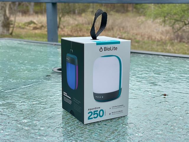Packaging for BioLite AlpenGlow 250 USB Lantern