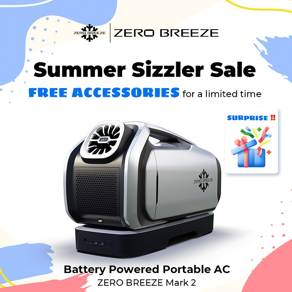 Zero Breeze AC2 portable air conditioner Summer Sale