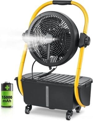 Geek Aire 12 or 16 Inch Rechargeable Battery Operated Fan with Metal Blades