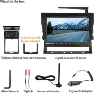 TadiBrothers Digital Wireless Backup Camera Kit with 3 RV Cameras