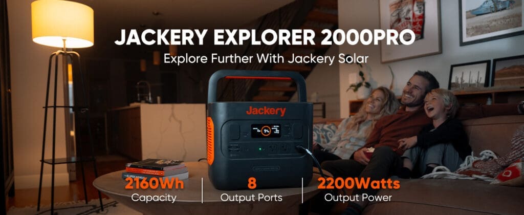 Jackery Explorer 2000 PRO Portable Power Station Solar Generator (2160Wh)