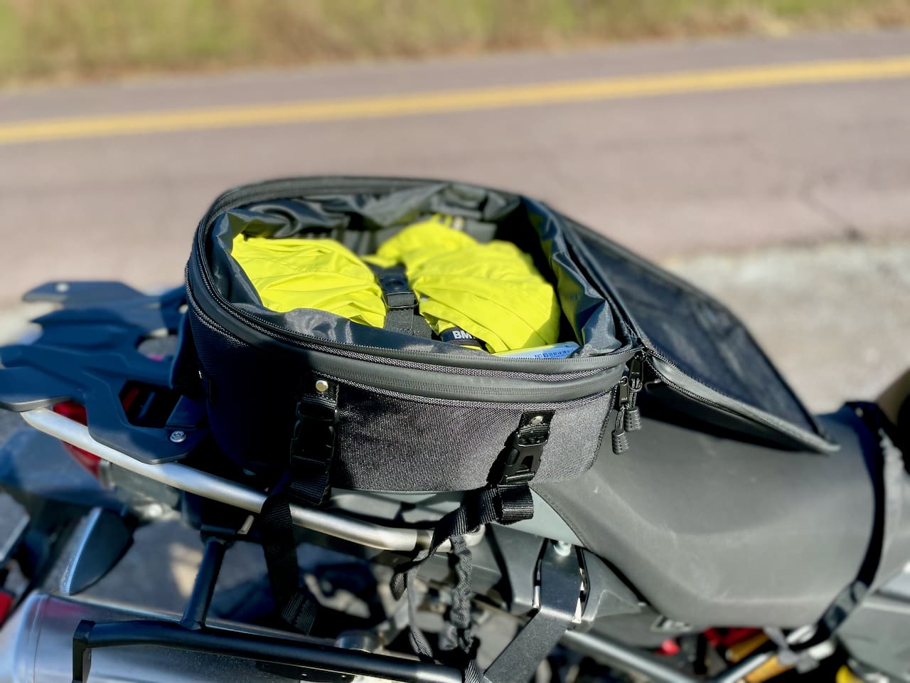 KemiMoto Expandable Motorcycle Tail Bag Rain Gear
